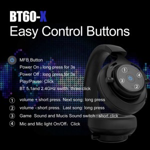 هدست گیمینگ بی سیم آبینگو مدل BT60X
